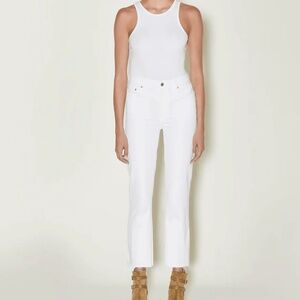 LE JEAN | Sabine Ankle Straight Jean in White